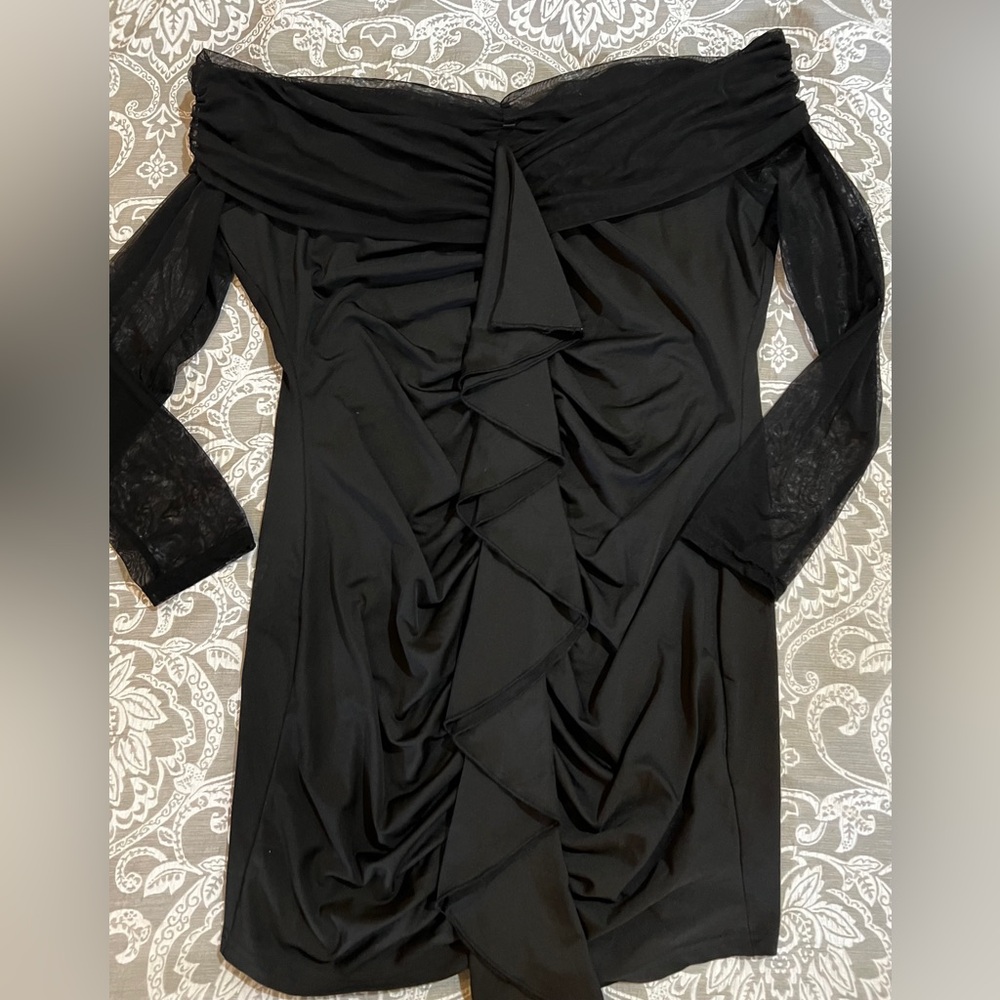 Elegant Black Off-Shoulder Dress